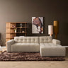 MySofa hoekbank Ruby | beige chenille | lounge rechts hoekbank rechts - 286 cm breed - Mooier Thuis