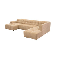 MySofa Ruby U-bank camel | lounge links + ottomane rechts