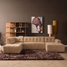 MySofa U-bank Ruby | camel chenille | ottomane links - kaneel - Mooier Thuis