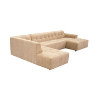 MySofa Ruby U-bank camel | ottomane links + lounge rechts