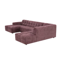 MySofa Ruby U-bank paars | lounge links + ottomane rechts