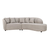 MySofa Novi hoekbank lichtgrijs lounge rechts