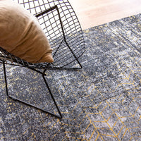 MadMen 8422 vloerkleed - antraciet en goud - Mooier Thuis