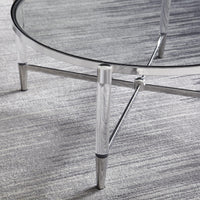 Marilyn Ronde Salontafel Glas & Acryl Ø102 cm