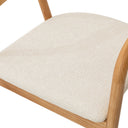 Eetkamerstoel Claire Naturel Essenhout met Armleuning