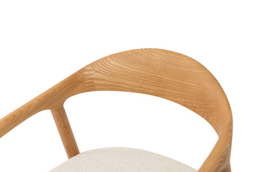 Eetkamerstoel Claire Naturel Essenhout met Armleuning