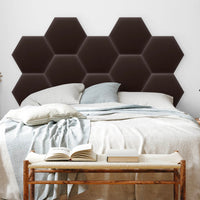 Wandpaneel Gestoffeerd Hexagon - Kunstleer