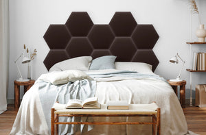 Wandpaneel Gestoffeerd Hexagon - Kunstleer