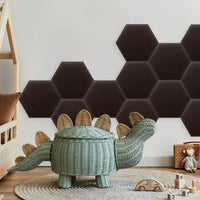 Wandpaneel Gestoffeerd Hexagon - Kunstleer