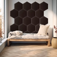 Wandpaneel Gestoffeerd Hexagon - Kunstleer