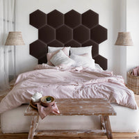 Wandpaneel Gestoffeerd Hexagon - Kunstleer