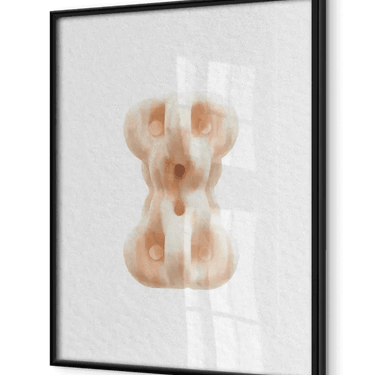 Hochwertiger, matter Druck in einem Holzrahmen