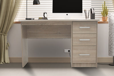 Bureau Mateo Sonoma - 121 cm 3 Lades
