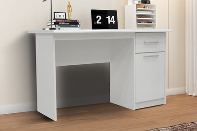 Bureau Milou Wit - 121 cm Lade en Deurkast