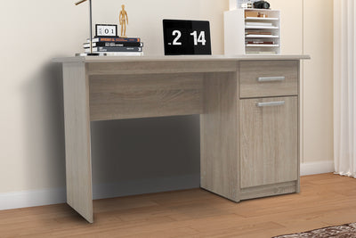 Bureau Milou Sonoma - 121 cm Lade en Deurkast