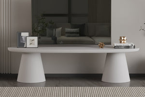 TV-meubel Tavira Cement Ecru - 160 cm Ovaal