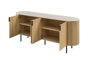 Dressoir 'Vigo' 200 cm Decor Eik Naturel Baroque Grijs