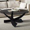 Salontafel 'Weston' Rond Grijs helder glas
