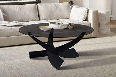 Salontafel Weston - 90 cm Rond Rookglas