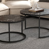 Salontafel 'Boston' Decor Glas Marmer Zwart