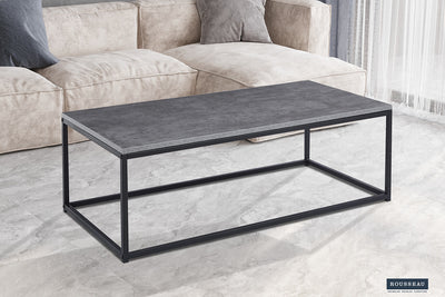 Salontafel Dallas Grijs - 120 cm Rechthoekig Steen