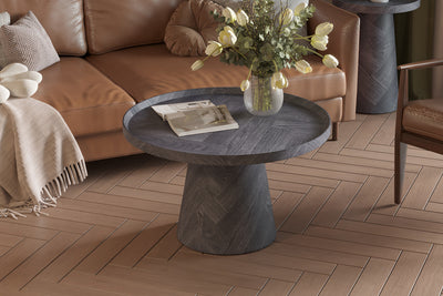 Salontafel Manus Donkergrijs - 80 cm Rond