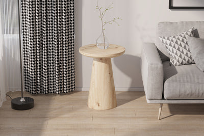 Salontafel Lukas - 45 cm Rond Oude Eik Hoog