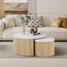 Set Salontafel 'Rowan' Rond Decor Marmer Beige