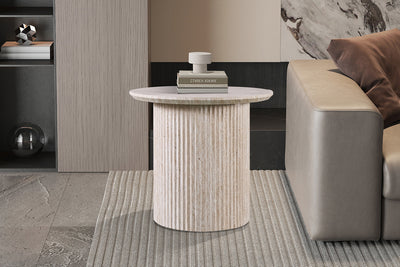 Salontafel Lagos Travertijn - 50 cm Rond