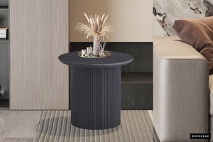Salontafel Lagos Donkerbruin - 50 cm Rond