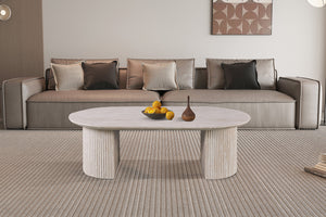 Salontafel Lagos Travertijn - 120 cm Ovaal