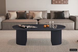 Salontafel Lagos Donkerbruin - 120 cm Ovaal