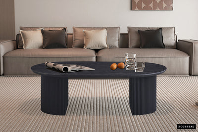 Salontafel Lagos Donkerbruin - 120 cm Ovaal