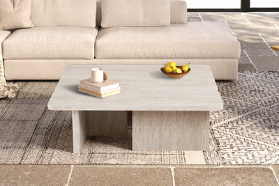 Salontafel Arallo Travertijn - 120 cm 2-delig Vierkant
