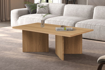 Salontafel Litar Naturel - 125 cm Rechthoekig
