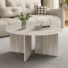 Salontafel 'Drasir' Rond Decor Travertin Grijs