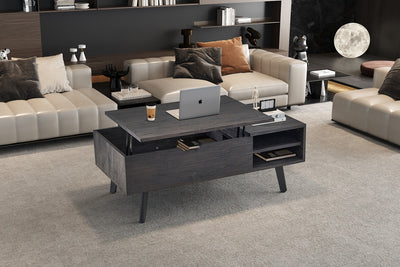 Salontafel Justine Donkerbruin - 120 cm Lift-top met Lade