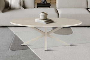 Salontafel Noa Beige - 130 cm Deens Ovaal