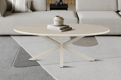 Salontafel Noa Beige - 130 cm Deens Ovaal
