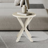 Salontafel 'Noa' 50cm Rond Baroque Beige - Grijs Voet