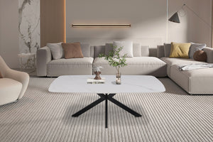Salontafel Apollo Wit - 130 cm Deens Ovaal
