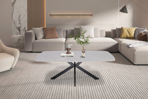 Salontafel Apollo Grijs - 130 cm Deens Ovaal