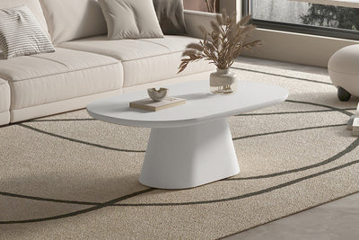 Salontafel Tavira Cement Ecru - 120 cm Ovaal