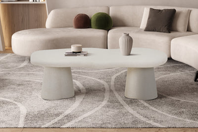 Salontafel Faro - 130 cm Organisch Cement