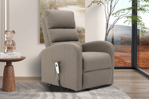 Sta-op-fauteuil Bruges Taupe - Elektrisch met Liftfunctie