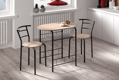 Eettafelset Adam - 80 cm Tafel met 2 Stoelen