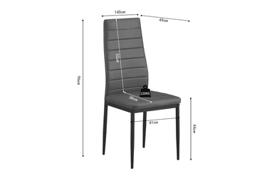 Eetkamerstoelen Cato/Kenzo Grijs - Set van 4