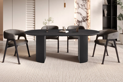 Eettafel Lagos Donkerbruin - 200 cm Ovaal