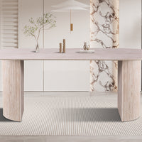 Tafel 'Lagos' 220 cm Ovaal Decor Travertin Beige