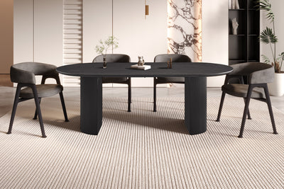 Eettafel Lagos Donkerbruin - 220 cm Ovaal